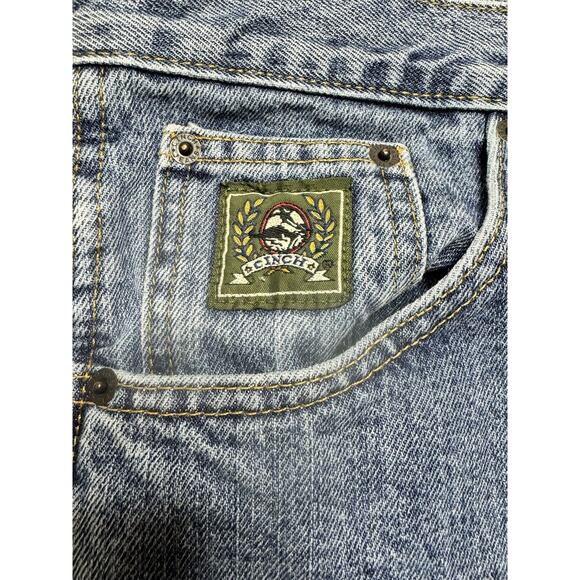 Cinch Men's Straight Leg Med Wash Blue Western Cowboy Jeans - Size 40x32 - Picture 6 of 7